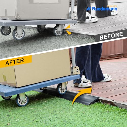 3.3 Ft Rubber Threshold Ramp for Doorways, Carpets, Floors
