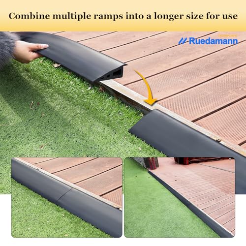 3.3 Ft Rubber Threshold Ramp for Doorways, Carpets, Floors