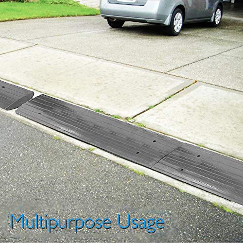Pyle 4ft Heavy Duty Rubber Threshold Bridge Ramps