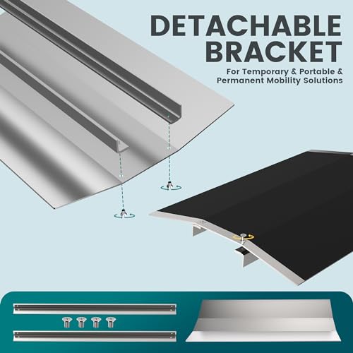 Aluminum Threshold Ramp with Non-Slip Surface (27.6")