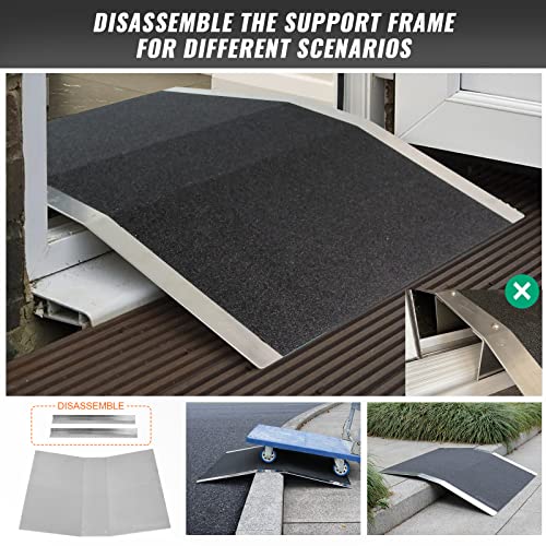 15.5" Wheelchair Ramp for Thresholds, 600lbs Capacity