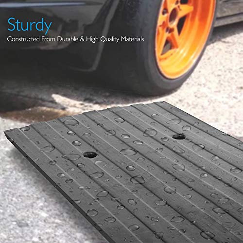 Pyle 4ft Heavy Duty Rubber Threshold Bridge Ramps