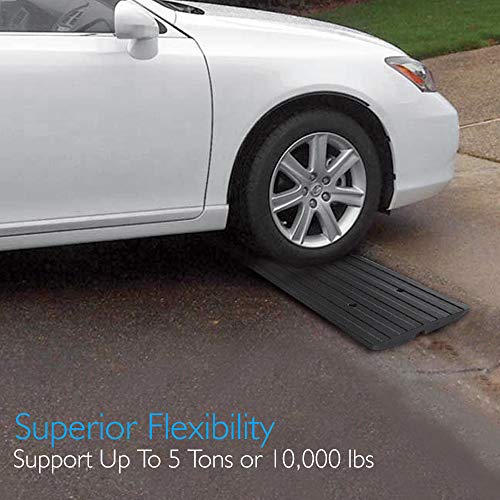 Pyle 4ft Heavy Duty Rubber Threshold Bridge Ramps