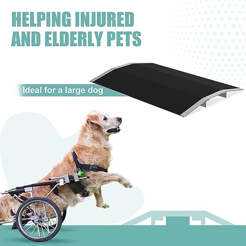 Nuvium Wheelchair Ramp: Threshold Bridge Ramp, Aluminum, 660lb