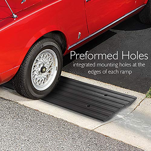 Pyle 4ft Heavy Duty Rubber Threshold Bridge Ramps