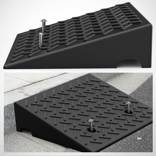 Nilight Rubber Curb Ramps, 7.5" Rise Height, 2 Pack