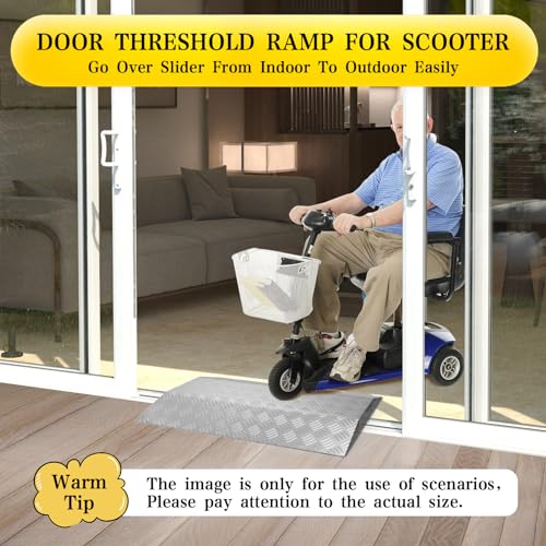 Aluminum Doorway Threshold Ramp - 23.6" W, 17.2" L