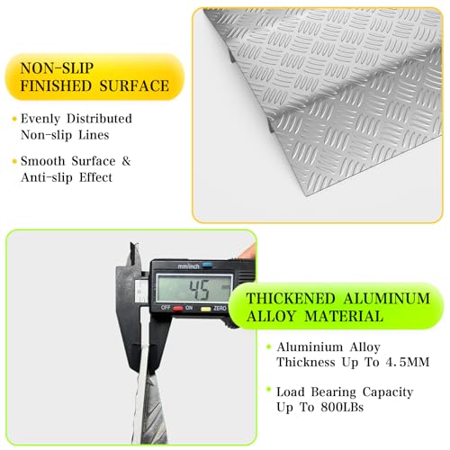 Aluminum Door Threshold Ramp for Wheelchairs/Scooters, 800LBs Capacity