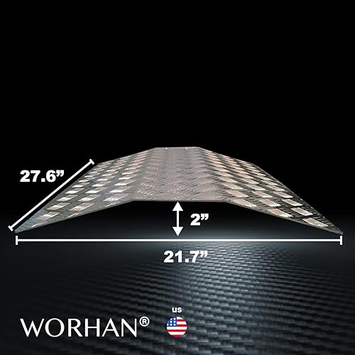 WORHAN Aluminum Threshold Ramp for Wheelchair, Non-Slip Surface
