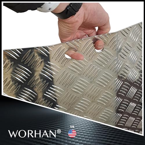 WORHAN Aluminum Threshold Ramp for Wheelchair, Non-Slip Surface