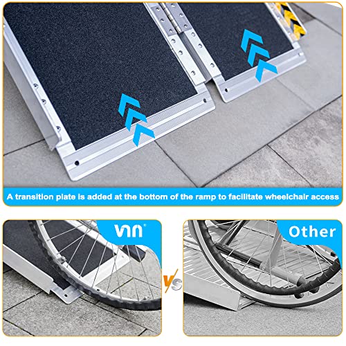 3FT Non-Slip Aluminum Threshold Ramp for Wheelchairs & Scooters