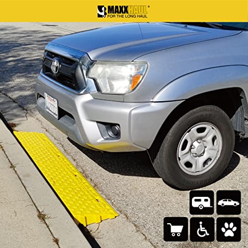 MAXXHAUL 50707 Yellow Portable Interlocking Curb Ramps Set