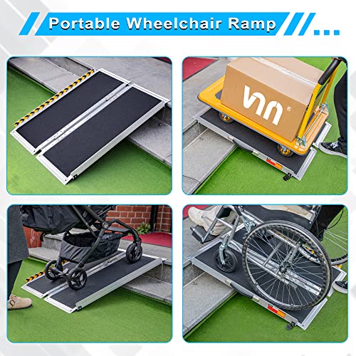 3FT Non-Slip Aluminum Threshold Ramp for Wheelchairs & Scooters