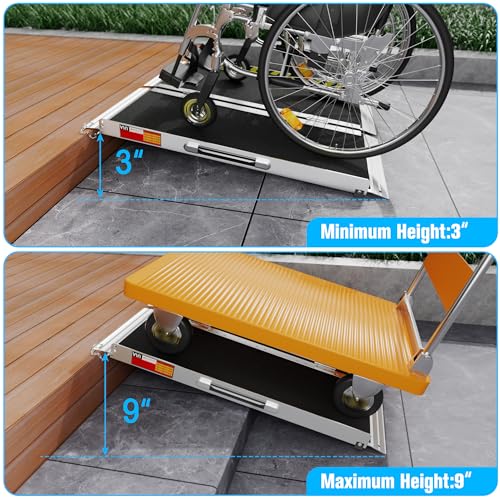 3FT Non-Slip Aluminum Threshold Ramp for Wheelchairs & Scooters