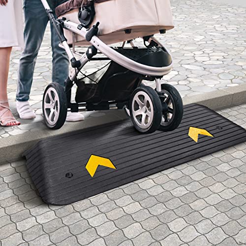VEVOR 1.5" Rise Rubber Curb Ramp for Wheelchair