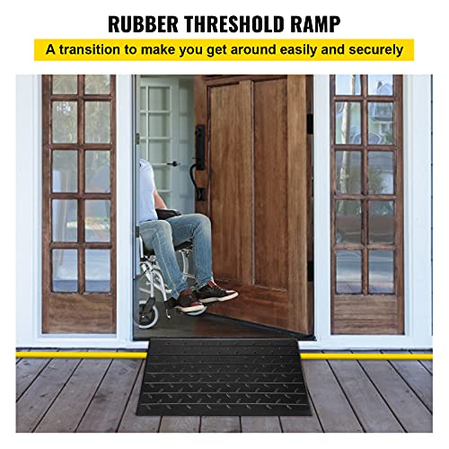 Rubber Threshold Ramp with 2.6" Rise, 3 Channels