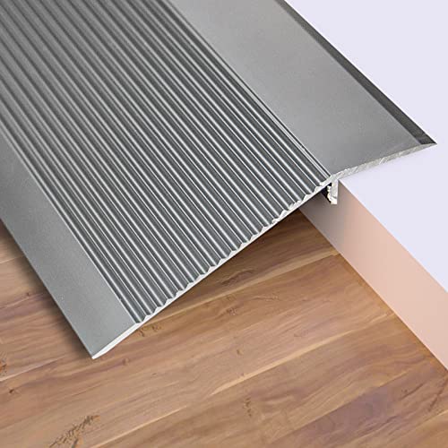 36" Aluminum Threshold Ramp for Doorways, Wheelchairs - Gray
