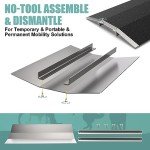 Aluminum Wheelchair Ramp with Supporting Frame & Non-Slip Surface
