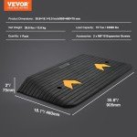 VEVOR 3" Rise Rubber Threshold Ramp for Accessibility