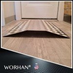 WORHAN Aluminum Threshold Ramp for Wheelchair, Non-Slip Surface