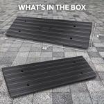 Pyle 4ft Heavy Duty Rubber Threshold Bridge Ramps