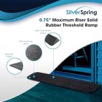 3/4" Silver Spring Rubber Threshold Ramp - Max Rise
