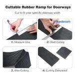 Ruedamann 1.4" Rise Non-Slip Rubber Threshold Ramp