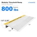 Ruedamann 2" Rise Aluminum Entry Ramp, 800 LBS