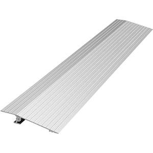 Adjustable aluminum doorway threshold ramp for wheelchairs