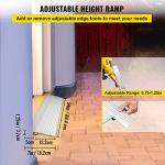 Adjustable aluminum doorway threshold ramp for wheelchairs