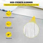Adjustable aluminum doorway threshold ramp for wheelchairs