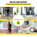 Adjustable aluminum doorway threshold ramp for wheelchairs