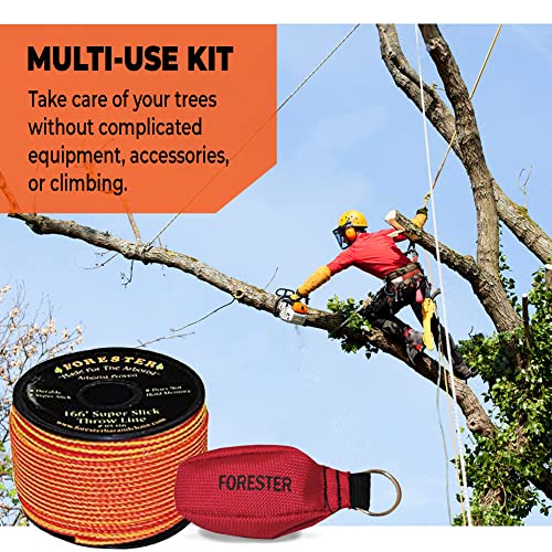 FORESTER Arborist Throw Line Kit - Polyester Rope, Throw Bag