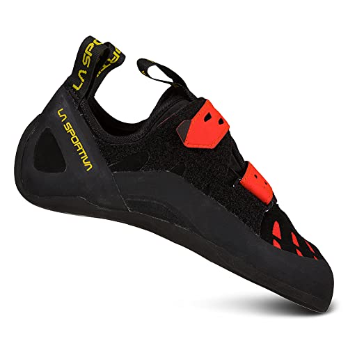 La Sportiva Men's Tarantula Climbing Shoes, Black/Poppy, Size 9