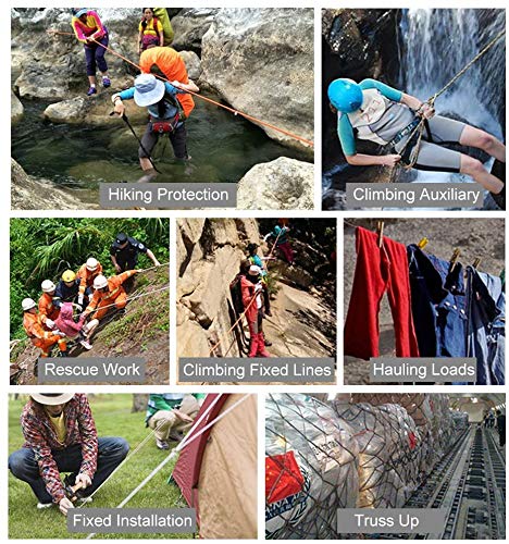 X XBEN Outdoor Climbing Rope 10M - Orange