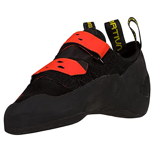 La Sportiva Men's Tarantula Climbing Shoes, Black/Poppy, Size 9