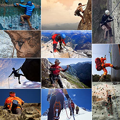 EMEKIAN 14mm Orange Climbing Rope, 10M Static, Non-Slip Gloves