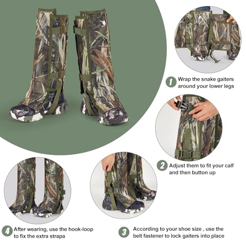 Waterproof Snake Gaiters for Hunting and Hiking