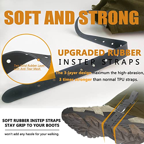Waterproof Leg Gaiters with Upgraded Foot Strap
