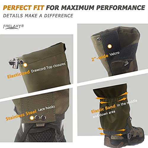 Waterproof Leg Gaiters with Upgraded Foot Strap