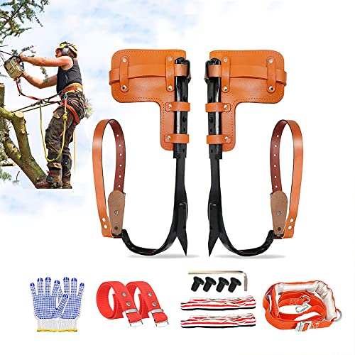 Upgrade Leather Tree Climbing Spurs Set with Accessories
