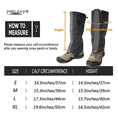 Waterproof Leg Gaiters with Upgraded Foot Strap