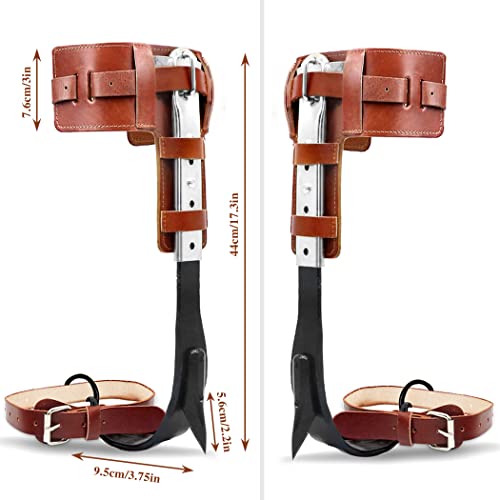 GothicBride Tree Climbing Spikes Set with Leathergear