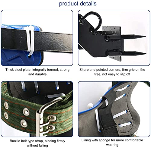 Adjustable Tree Climbing Spikes Set with Belt- 304 Stainless