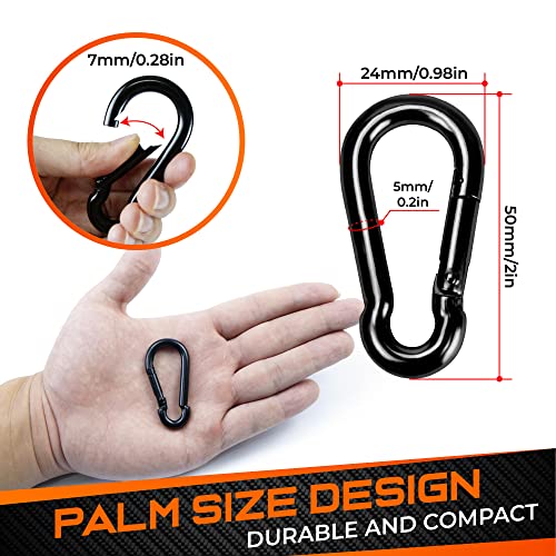 12Pcs Heavy Duty Carabiner Clip for Climbing Gear