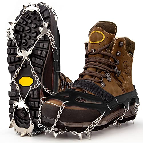 Premium Climbing Crampons with 19 Stainless Steel Spikes