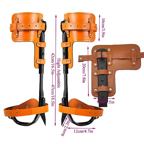 Rohseson Tree Climbing Spikes, Steel Forged, Adjustable Height