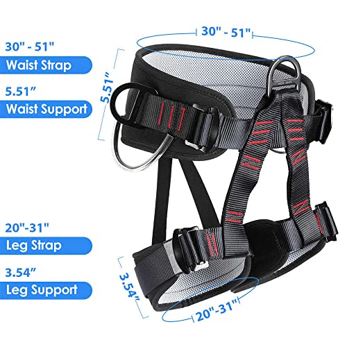 HandAcc Professional Thicken Half Body Safety Belt for Climbing