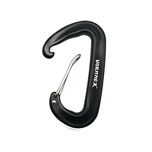 4 Pack 12KN Aluminum Carabiner Clip - Black