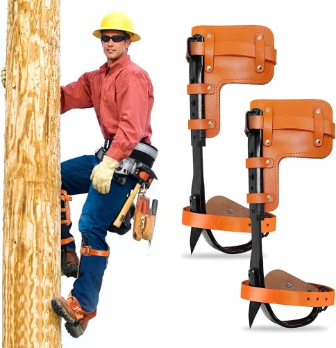 Upgrade Leather Tree Climbing Spurs Set with Accessories